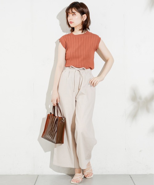 natural couture(ナチュラルクチュール)の「便利なシンプルワイドリブニット(ニット/セーター・レディース・ブラック/ブラウン/イエロー/オレンジ/ライトベージュ・FREE)」の20枚目の写真