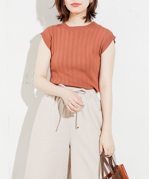 natural couture(ナチュラルクチュール)の「便利なシンプルワイドリブニット(ニット/セーター・レディース・ブラック/ブラウン/イエロー/オレンジ/ライトベージュ・FREE)」の22枚目の写真