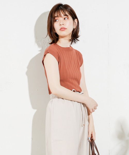 natural couture(ナチュラルクチュール)の「便利なシンプルワイドリブニット(ニット/セーター・レディース・ブラック/ブラウン/イエロー/オレンジ/ライトベージュ・FREE)」の21枚目の写真