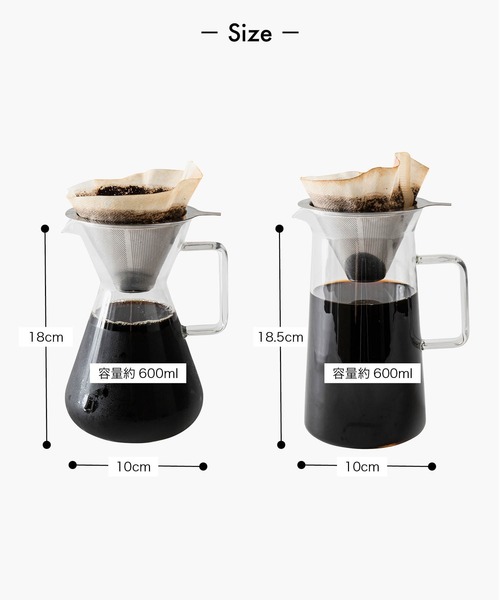 sarasa design（サラサデザイン）の「セット販売●b2c コーヒーピッチャー エクスパンド＋ドリッパー（チーク）（キッチンツール・レディース・ダークブラウン・ONESIZE）」の2枚目の写真