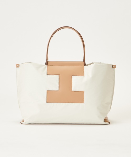 イアクッチ　ナイロントートバッグ　ベージュ　M イアクッチトートバッグ ベージュ 大ナイロン