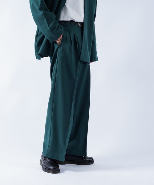 kutir（クティール）の「センタープレス2タックワイドスラックス（その他パンツ・メンズ・ブラック/グリーン/レンガ・SMALL/MEDIUM/LARGE）」の13枚目の写真