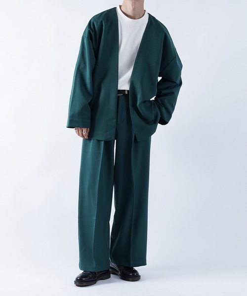 kutir（クティール）の「センタープレス2タックワイドスラックス（その他パンツ・メンズ・ブラック/グリーン/レンガ・SMALL/MEDIUM/LARGE）」の8枚目の写真