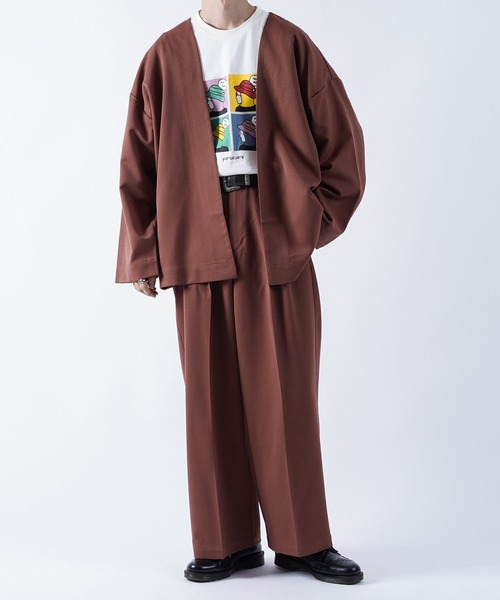 kutir（クティール）の「センタープレス2タックワイドスラックス（その他パンツ・メンズ・ブラック/グリーン/レンガ・SMALL/MEDIUM/LARGE）」の18枚目の写真