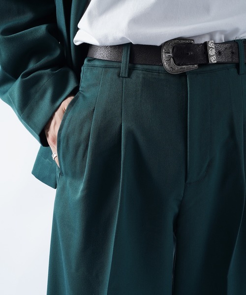 kutir（クティール）の「センタープレス2タックワイドスラックス（その他パンツ・メンズ・ブラック/グリーン/レンガ・SMALL/MEDIUM/LARGE）」の17枚目の写真