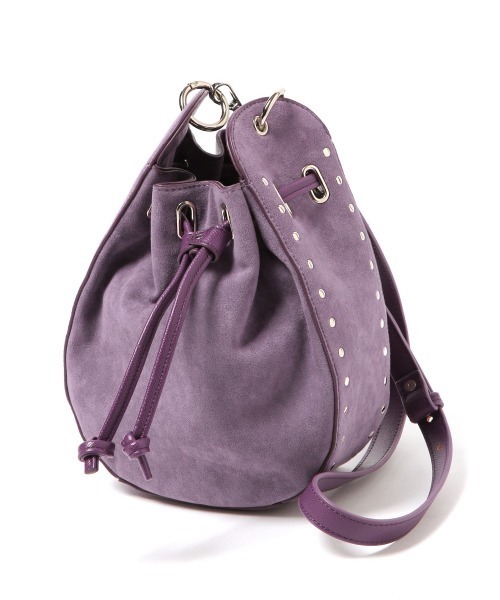 PAGEBOY（ページボーイ）の「スタッズラウンドショルダー（ショルダーバッグ・レディース・パープル/ブラック・FREE）」の3枚目の写真