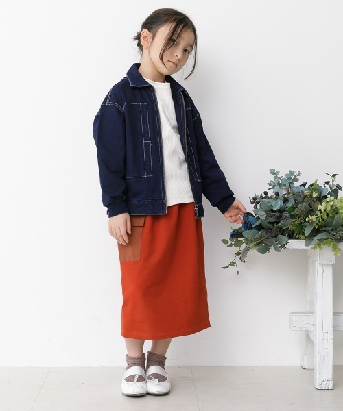 MAKE YOUR DAY（メイクユアデイ）の「ペンシルスカート■80～140cm（スカート・キッズ・カーキ/レンガ・130/140/90/110/80/120/100）」の11枚目の写真