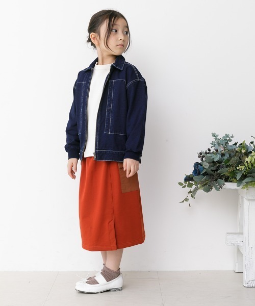 MAKE YOUR DAY（メイクユアデイ）の「ペンシルスカート■80～140cm（スカート・キッズ・カーキ/レンガ・130/140/90/110/80/120/100）」の12枚目の写真