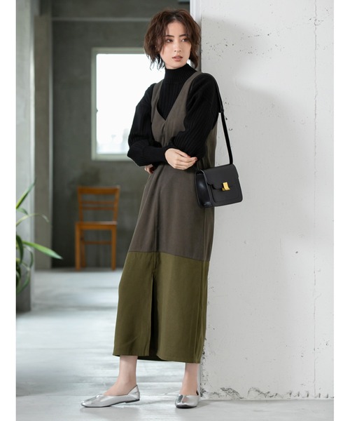 fifth（フィフス）の「ハイネックリブデザインニット（ニット/セーター・レディース・ホワイト/ブラック/グレー・MEDIUM）」の6枚目の写真