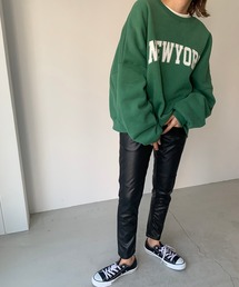 CANAL JEAN | via j(ヴィアジェイ) "NEW YORK"裏起毛トレーナー(スウェット)