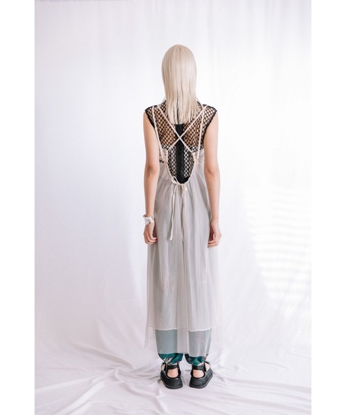 AULA AILA（アウラアイラ）の「チュールレイヤードキャミソールドレス（ドレス・レディース・オフホワイト/ブラック/グリーン・0）」の21枚目の写真