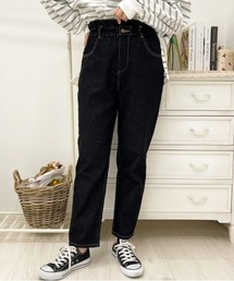 apres jour | フリルデニムテーパードパンツ【ZOZOTOWN限定アイテム】(デニムパンツ)