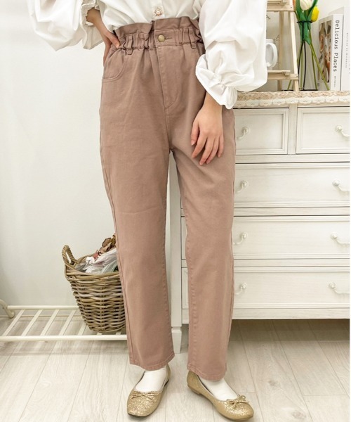 apres jour（アプレジュール）の「フリルデニムテーパードパンツ【ZOZOTOWN限定アイテム】（デニムパンツ・レディース・ミント/アイボリー/モカ/ブラック・SMALL/MEDIUM/X-LARGE）」の14枚目の写真