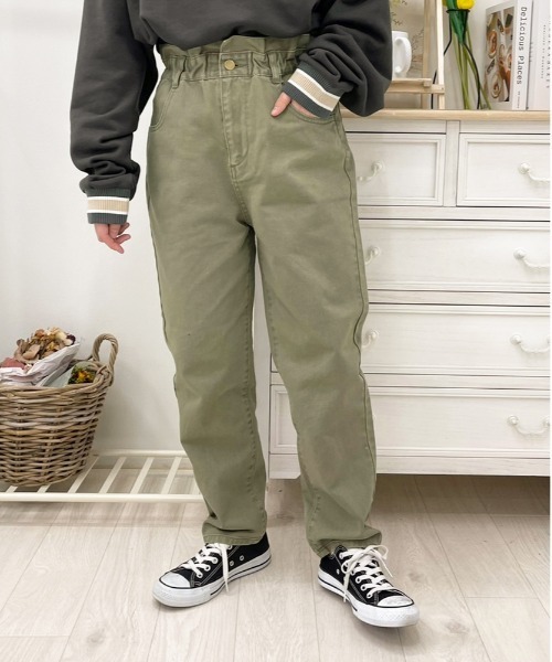 apres jour（アプレジュール）の「フリルデニムテーパードパンツ【ZOZOTOWN限定アイテム】（デニムパンツ・レディース・ミント/アイボリー/モカ/ブラック・SMALL/MEDIUM/X-LARGE）」の19枚目の写真