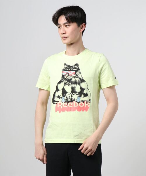 Reebok(リーボック)の「グリッティキティ Tシャツ / Gritty Kitty T-Shirt(Tシャツ/カットソー・メンズ・レモンイエロー/ホワイト・SMALL/X-LARGE/MEDIUM/LARGE/XX-LARGE)」の4枚目の写真
