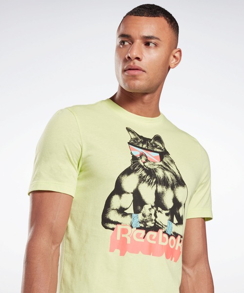 Reebok(リーボック)の「グリッティキティ Tシャツ / Gritty Kitty T-Shirt(Tシャツ/カットソー・メンズ・レモンイエロー/ホワイト・SMALL/X-LARGE/MEDIUM/LARGE/XX-LARGE)」の7枚目の写真