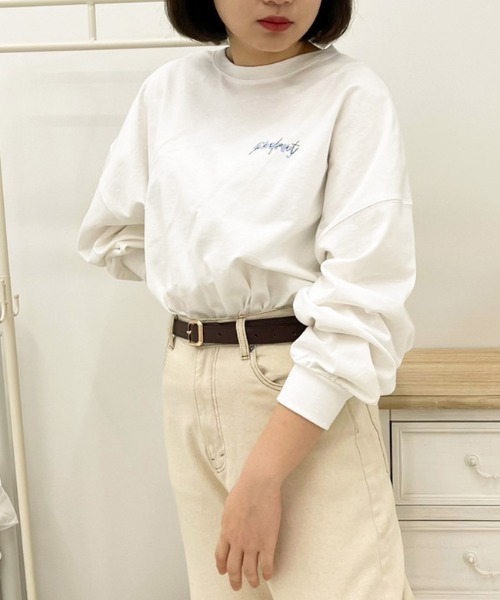 apres jour(アプレジュール)の「アソートビッグスリットロンT【ZOZOTOWN限定アイテム】(Tシャツ/カットソー・レディース・ミント/ブラック/ブラック系その他/ホワイト系その他3/ホワイト系その他/ライトピンク/オフホワイト/サックスブルー/アイボリー/ホワイト系その他2・X-LARGE/フリー)」の12枚目の写真