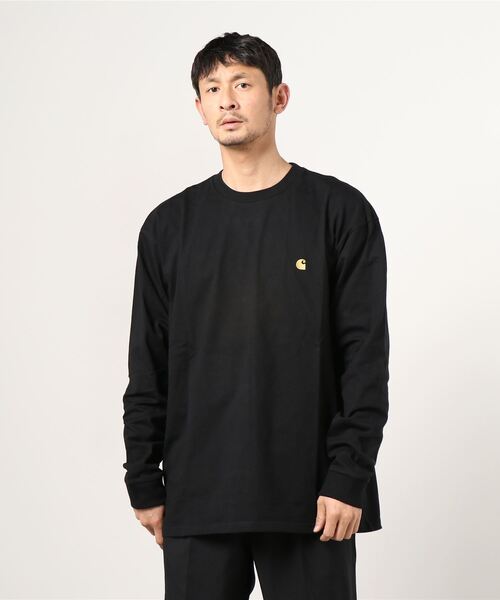 Carhartt WIP（カーハートダブリューアイピー）の「L/S CHASE T-SHIRT（Tシャツ/カットソー・メンズ・ホワイト/アッシュグレー/ブラック/バーガンディー/ダークグリーン/エメラルド/ダークパープル/オレンジ/サックスブルー・X-SMALL/SMALL/MEDIUM/LARGE/X-LARGE/XX-LARGE）」の3枚目の写真