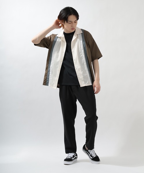 SlashDate(スラッシュデイト)の「レトロ柄オープンカラー半袖シャツ(シャツ/ブラウス・メンズ・ブラック/ブラウン・M/L)」の3枚目の写真