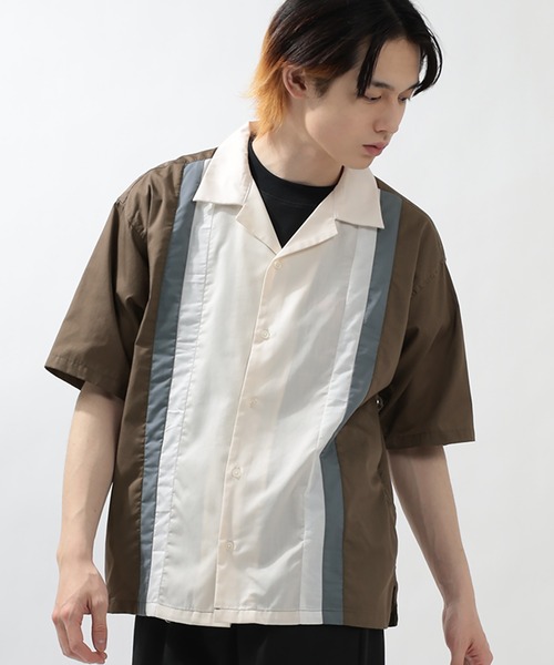 SlashDate(スラッシュデイト)の「レトロ柄オープンカラー半袖シャツ(シャツ/ブラウス・メンズ・ブラック/ブラウン・M/L)」の11枚目の写真