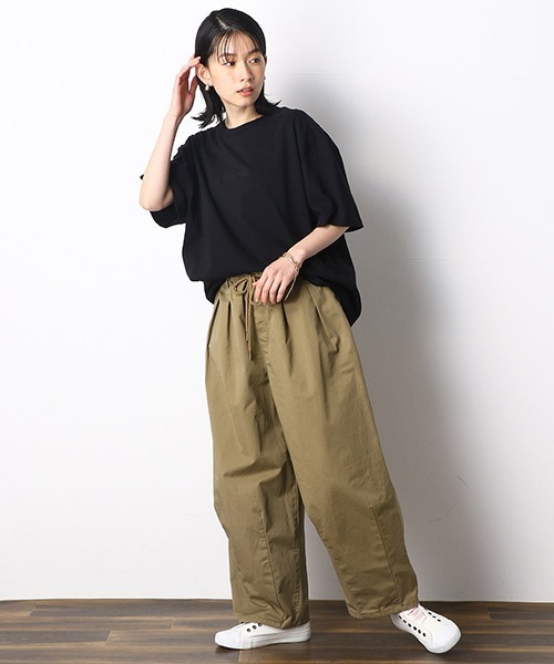 Purple&Yellow(パープルアンドイエロー)の「バックプリント ワイドTシャツ(Tシャツ/カットソー・メンズ・ホワイト/ブルー/ブラック/オリーブ・LARGE/MEDIUM/SMALL)」の9枚目の写真