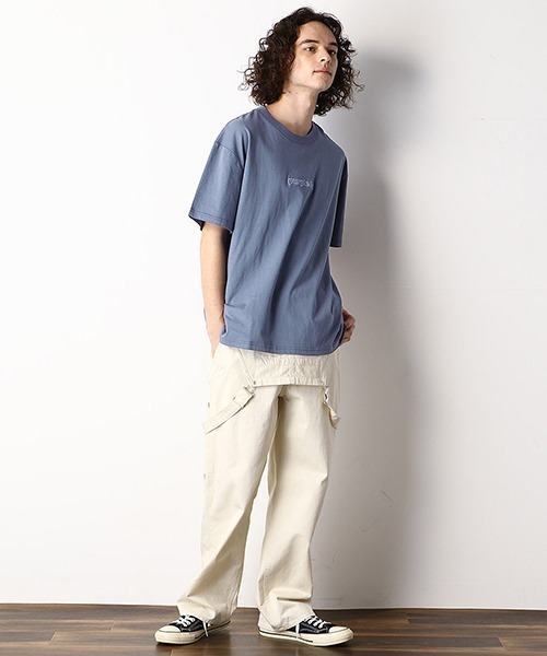 Purple&Yellow(パープルアンドイエロー)の「バックプリント ワイドTシャツ(Tシャツ/カットソー・メンズ・ホワイト/ブルー/ブラック/オリーブ・LARGE/MEDIUM/SMALL)」の18枚目の写真