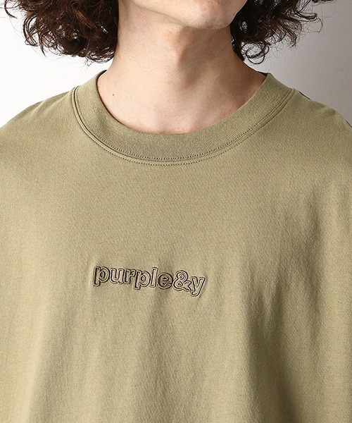 Purple&Yellow(パープルアンドイエロー)の「バックプリント ワイドTシャツ(Tシャツ/カットソー・メンズ・ホワイト/ブルー/ブラック/オリーブ・LARGE/MEDIUM/SMALL)」の10枚目の写真