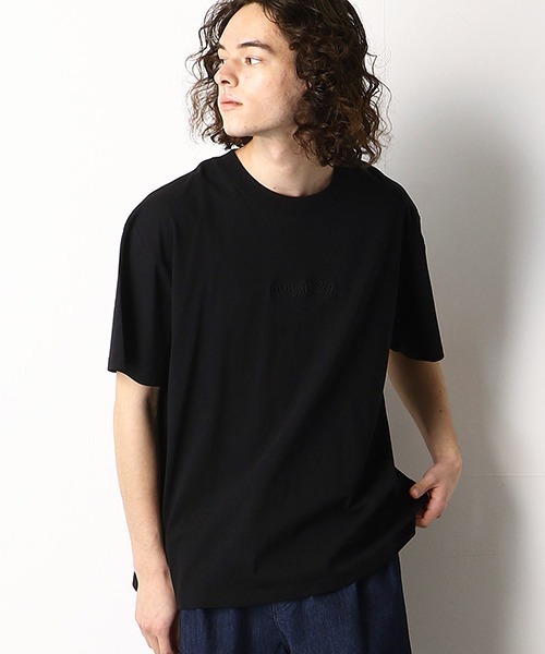 Purple&Yellow(パープルアンドイエロー)の「バックプリント ワイドTシャツ(Tシャツ/カットソー・メンズ・ホワイト/ブルー/ブラック/オリーブ・LARGE/MEDIUM/SMALL)」の21枚目の写真