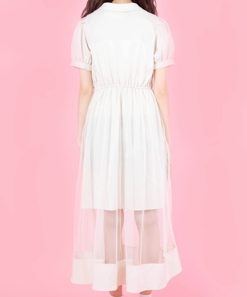 WEGO（ウィゴー）の「WEGO/シアーラインロングワンピース（ワンピース・レディース・ブラック/アイボリー・FREE）」の19枚目の写真