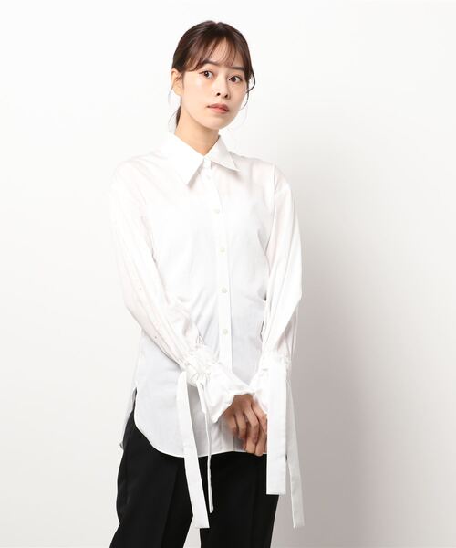 JANESMITH(ジェーンスミス)の「JANESMITH ジェーンスミス / COTTON BROAD BALLOON SLEEVE SHIRTS コットンブロードバルーンスリーブシャツ / 21WBL-#910L(シャツ/ブラウス・レディース・ホワイト/グレー/ピンク・38/36)」の2枚目の写真