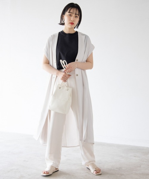 PAGEBOY（ページボーイ）の「グロッシーサテンイージーパンツ（その他パンツ・レディース・ブラック/パープル/クリーム・FREE）」の11枚目の写真