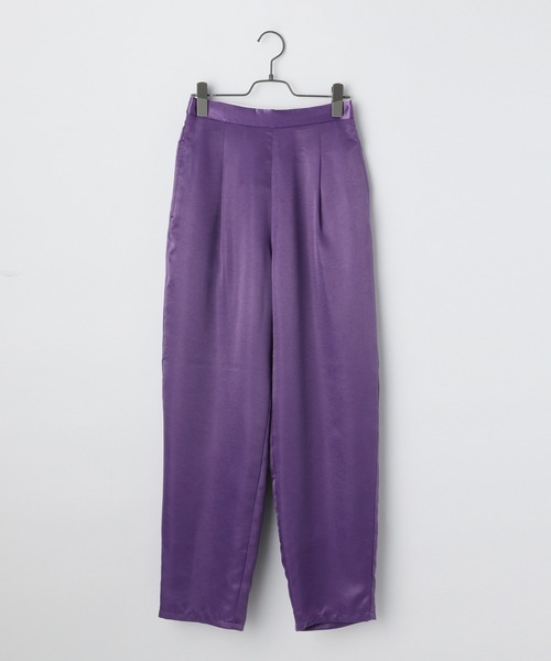 PAGEBOY（ページボーイ）の「グロッシーサテンイージーパンツ（その他パンツ・レディース・ブラック/パープル/クリーム・FREE）」の9枚目の写真