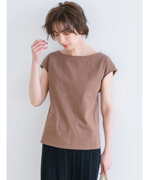 フレンチスリーブチュニック丈トップス | ファッション,アパレル