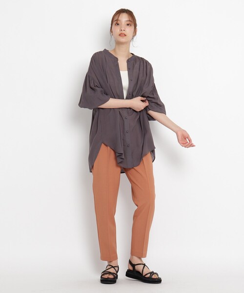grove（グローブ）の「◇リネン混テーパードパンツ（その他