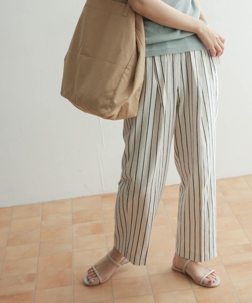URBAN RESEARCH DOORS(アーバンリサーチドアーズ)の「【WEB限定】リネンストライプイージーパンツ(その他パンツ・レディース・オフホワイト/ナチュラル・38/36)」の14枚目の写真