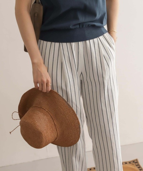 URBAN RESEARCH DOORS(アーバンリサーチドアーズ)の「【WEB限定】リネンストライプイージーパンツ(その他パンツ・レディース・オフホワイト/ナチュラル・38/36)」の18枚目の写真