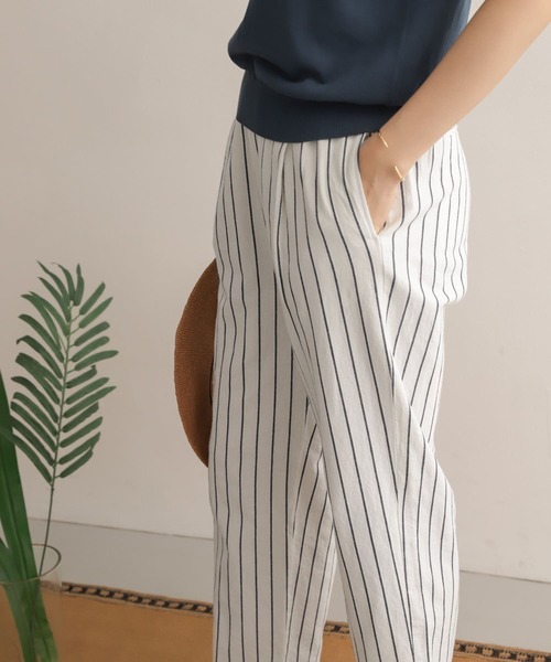 URBAN RESEARCH DOORS(アーバンリサーチドアーズ)の「【WEB限定】リネンストライプイージーパンツ(その他パンツ・レディース・オフホワイト/ナチュラル・38/36)」の15枚目の写真