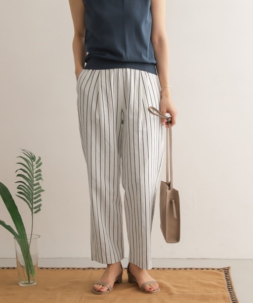URBAN RESEARCH DOORS(アーバンリサーチドアーズ)の「【WEB限定】リネンストライプイージーパンツ(その他パンツ・レディース・オフホワイト/ナチュラル・38/36)」の11枚目の写真