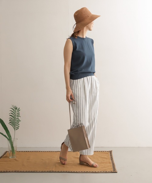 URBAN RESEARCH DOORS(アーバンリサーチドアーズ)の「【WEB限定】リネンストライプイージーパンツ(その他パンツ・レディース・オフホワイト/ナチュラル・38/36)」の19枚目の写真