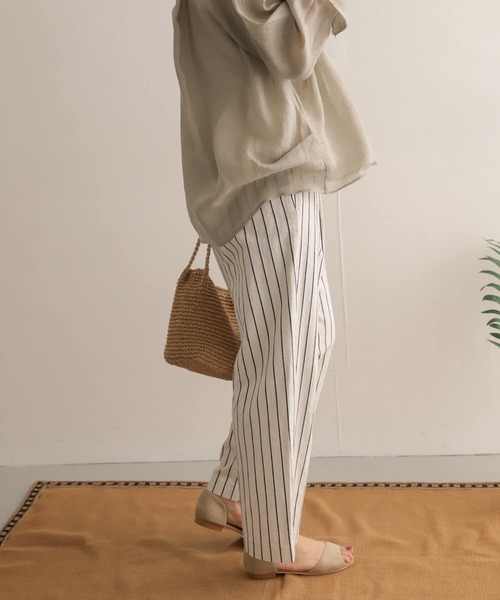 URBAN RESEARCH DOORS(アーバンリサーチドアーズ)の「【WEB限定】リネンストライプイージーパンツ(その他パンツ・レディース・オフホワイト/ナチュラル・38/36)」の5枚目の写真