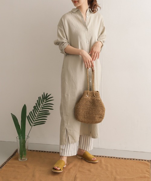 URBAN RESEARCH DOORS(アーバンリサーチドアーズ)の「【WEB限定】リネンストライプイージーパンツ(その他パンツ・レディース・オフホワイト/ナチュラル・38/36)」の17枚目の写真