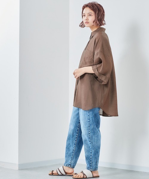 cepo（セポ）の「ワッシャーオーバーシャツ（シャツ/ブラウス・レディース・ベージュ/ブラウン/グレー/イエロー/ブルー・M）」の13枚目の写真