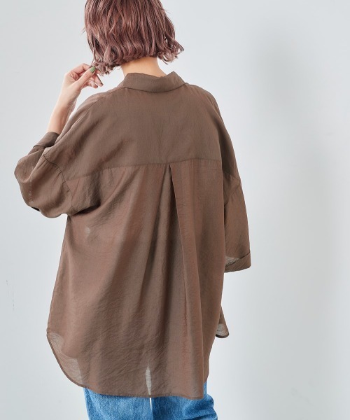 cepo（セポ）の「ワッシャーオーバーシャツ（シャツ/ブラウス・レディース・ベージュ/ブラウン/グレー/イエロー/ブルー・M）」の18枚目の写真