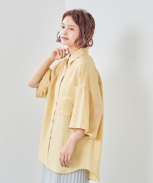 cepo（セポ）の「ワッシャーオーバーシャツ（シャツ/ブラウス・レディース・ベージュ/ブラウン/グレー/イエロー/ブルー・M）」の21枚目の写真