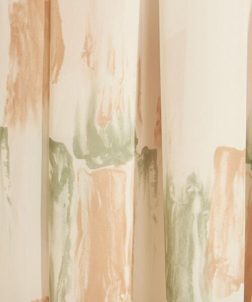 【WEB限定】by∴ ブラッシュプリントタックフレアスカート -ウォッシャブル-