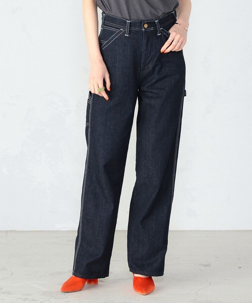 Lee(リー)の「ペインター ワイドデニムパンツ(デニムパンツ・レディース・ワンウォッシュ・X-SMALL/SMALL/MEDIUM/LARGE)」の3枚目の写真