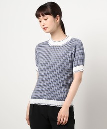 ハイネックボーダーニットプルオーバー