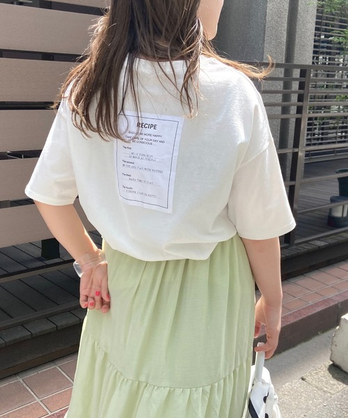 prose verse(プロズヴェール)の「RECIPEバックタグプリントTee(Tシャツ/カットソー・レディース・チャコールグレー/ブラウン/ライトベージュ/オフホワイト・フリ-)」の2枚目の写真