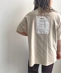 RECIPEバックタグプリントTee