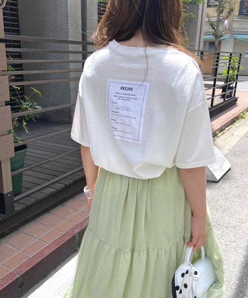 prose verse(プロズヴェール)の「RECIPEバックタグプリントTee(Tシャツ/カットソー・レディース・チャコールグレー/ブラウン/ライトベージュ/オフホワイト・フリ-)」の13枚目の写真